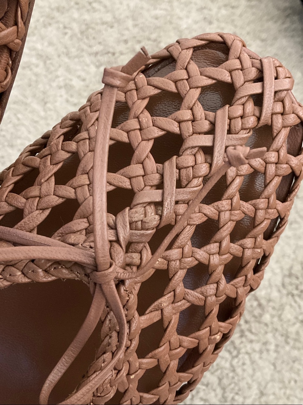 Zara Brown Woven Ballet Flats - Picture 9 of 9